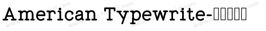 American Typewrite字体转换